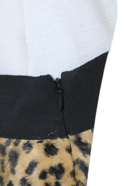 Milly Women Mini Pencil Skirt Beige Animal Print Size 2