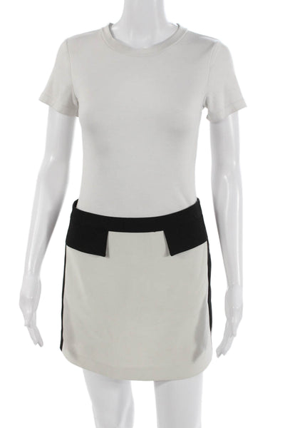 BCBGMAXAZRIA Womens Mini Pencil Skirt Beige Size S