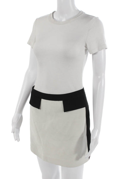 BCBGMAXAZRIA Womens Mini Pencil Skirt Beige Size S