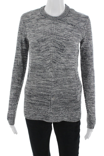 Vince Womens Gray Pullover Sweater Crew Neck Long Sleeve Cotton Rayon Size 2XS