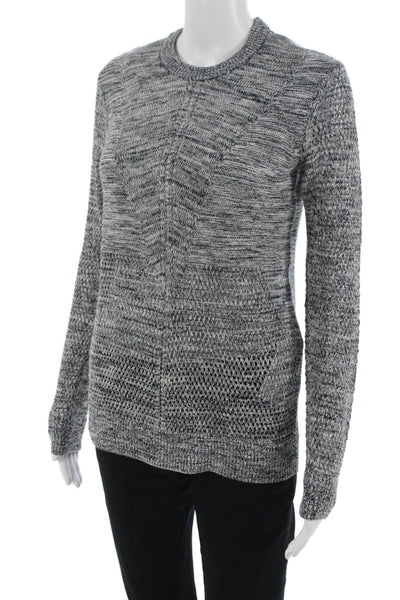 Vince Womens Gray Pullover Sweater Crew Neck Long Sleeve Cotton Rayon Size 2XS