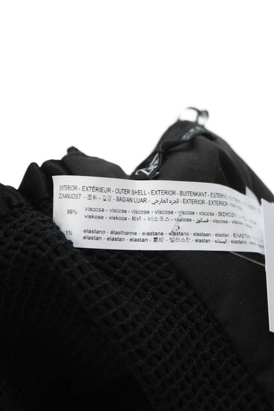 Zara Women Black Cropped Camisole Square Neck Sleeveless Polyester Size M