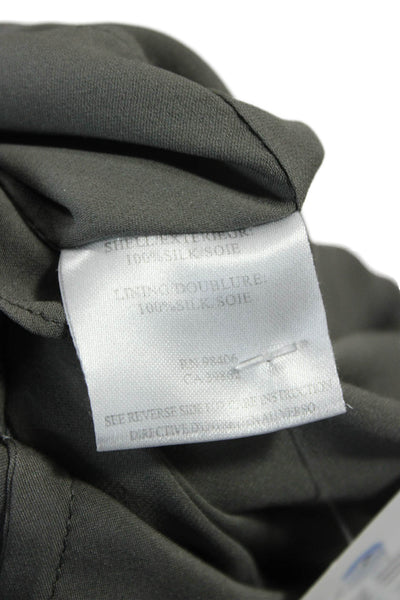 Theory Womens Silk V-Neck Camisole Dark Gray Sleeveless Size 0P