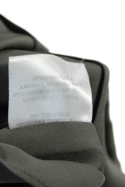 Theory Womens Silk V-Neck Camisole Dark Gray Sleeveless Size 0P