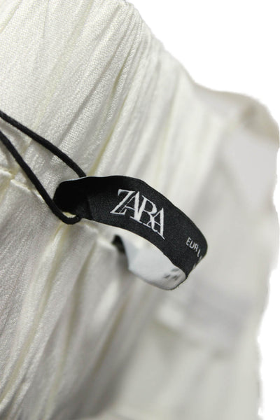 Zara Women Cropped V-Neck Camisole White Size L