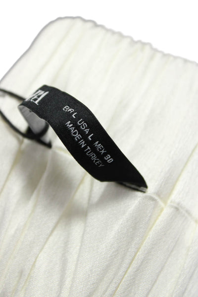 Zara Women Cropped V-Neck Camisole White Size L