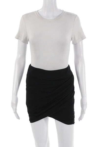 Helmut Helmut Lang Womens Black Wrap Mini Skirt Petite Polyester Size 0P