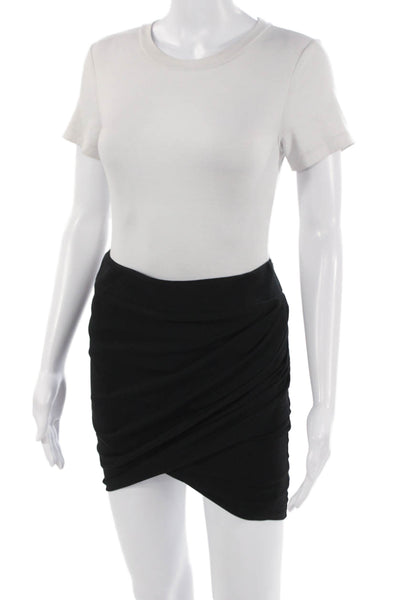 Helmut Helmut Lang Womens Black Wrap Mini Skirt Petite Polyester Size 0P