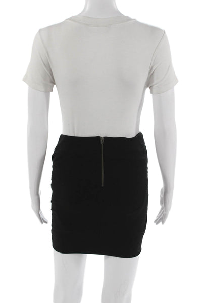 Helmut Helmut Lang Womens Black Wrap Mini Skirt Petite Polyester Size 0P