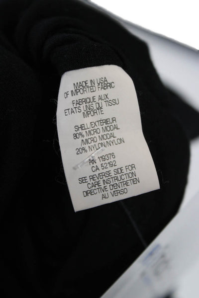 Helmut Lang Womens Wrap Long Solid Black Micro Modal Nylon Skirt Size 0P