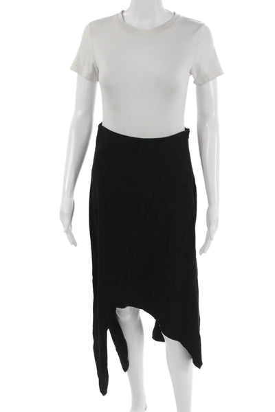 Zara Women Black Polyester Blend Knee Length Skirt Size S