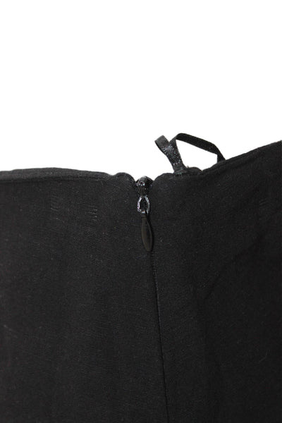 Zara Women Black Polyester Blend Knee Length Skirt Size S