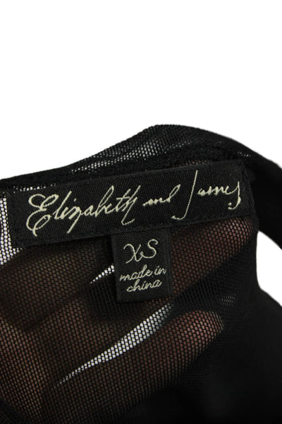 Elizabeth & James Women Bodycon Mini Dress Black Size XS