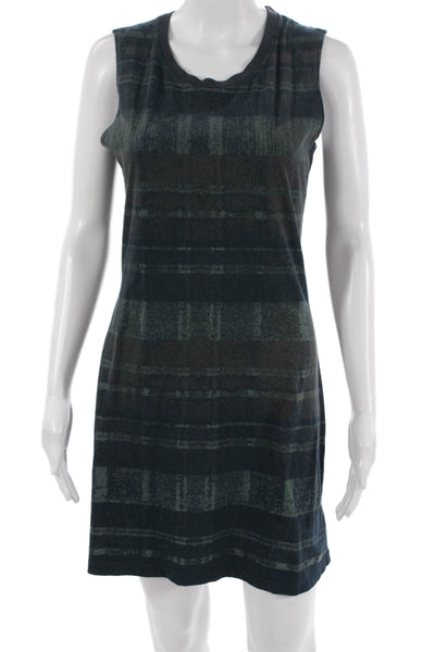 Theyskens Theory Women Shift Dress Dark Blue Striped Size 0P