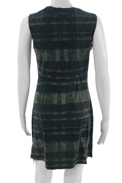 Theyskens Theory Women Shift Dress Dark Blue Striped Size 0P