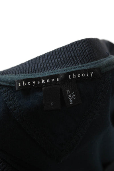 Theyskens Theory Women Shift Dress Dark Blue Striped Size 0P