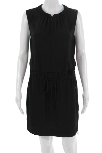 A.L.C. Womens Blouson Tank Dress Black High Neck Sleeveless Size 4