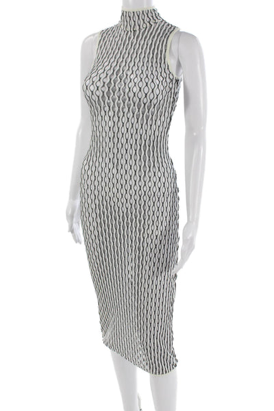 Beaufille Women Bodycon Black Mock Neck Sleeveless Dress Size XS