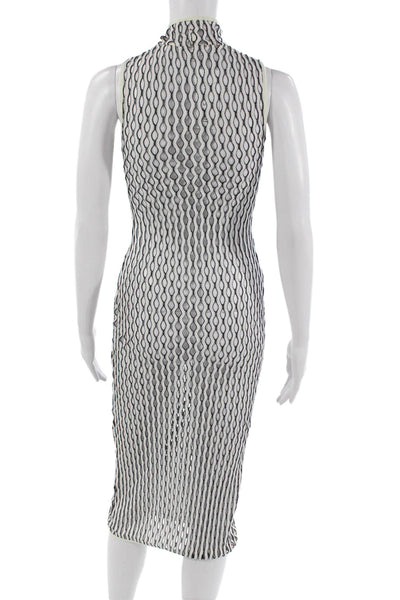 Beaufille Women Bodycon Black Mock Neck Sleeveless Dress Size XS