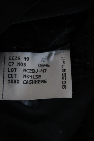 Nordstrom Collection Mens Black Cashmere Collared Classic Blazer Size 40