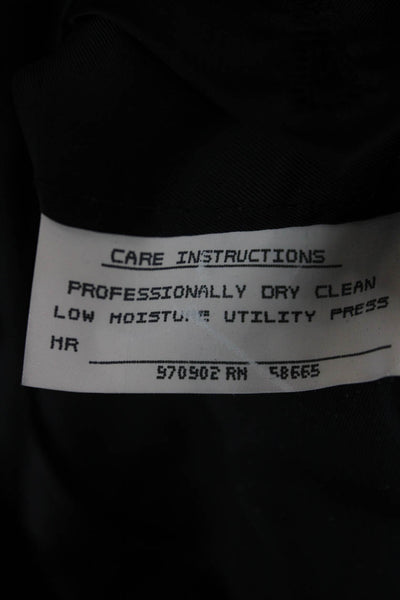 Nordstrom Collection Mens Black Cashmere Collared Classic Blazer Size 40