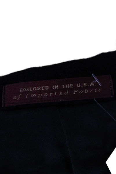 Nordstrom Collection Mens Black Cashmere Collared Classic Blazer Size 40