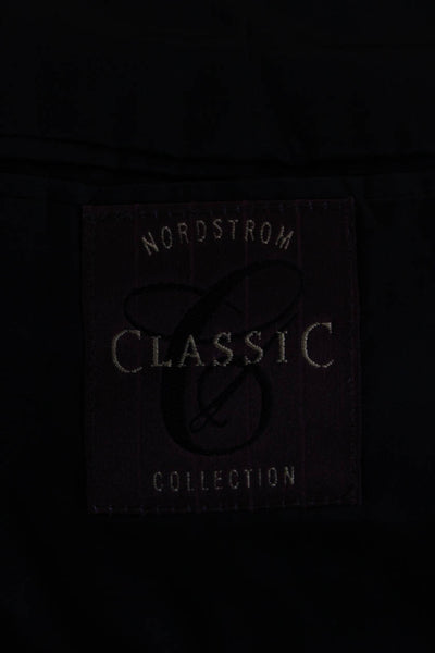 Nordstrom Collection Mens Black Cashmere Collared Classic Blazer Size 40