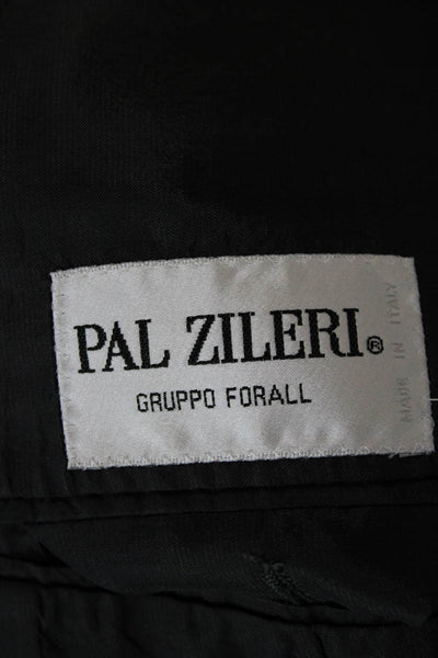 Pal Zileri Men's Striped Dark Gray Wool Suit Jacket Size 50