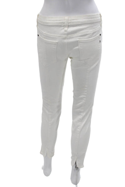 Genetic Denim Women Ankle Skinny White Mid Rise Jeans Button Size 27