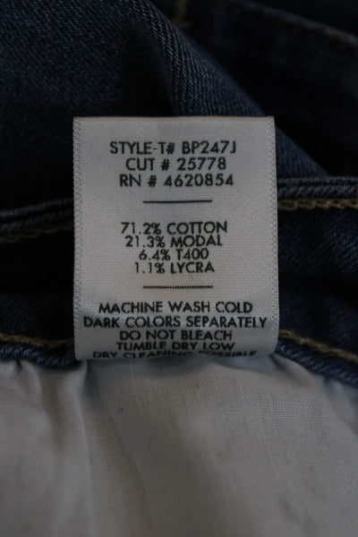Just Black Denim Womens Cropped Mom Dark Blue Jeans Size 30