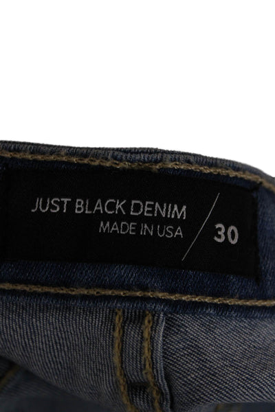 Just Black Denim Womens Cropped Mom Dark Blue Jeans Size 30