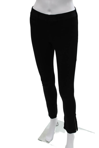 Vince Women Cropped Ankle Pants Black Viscose Nylon Zip Size 4