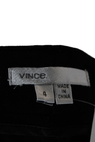 Vince Women Cropped Ankle Pants Black Viscose Nylon Zip Size 4