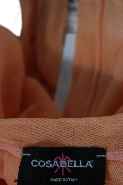 Cosabella Women Basic Camisole Orange Square Neck Nylon Size M