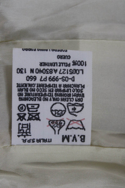 Les Copains Women Beige V-Neck Sleeveless Vest 60% Acetate 40% Cupro Size 44