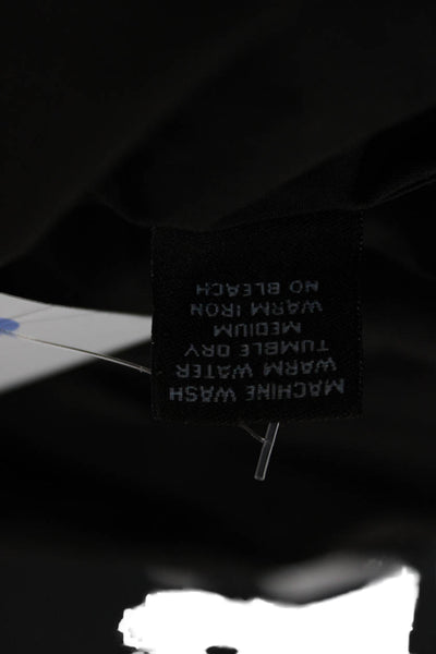 Alara Women Basic Collared Black Button-Up Long Sleeve Top Size M