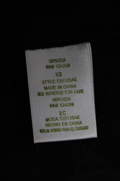 Tea And Honey Women Camisole Black Silk V-Neck Sleeveless Boho Size XS