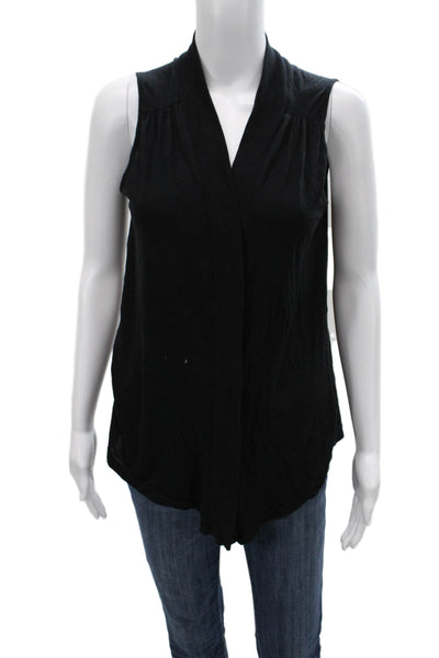 Splendid Womens Basic Sleeveless Tank Black Supima Cotton Modal Size S