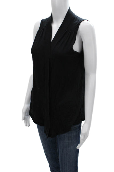 Splendid Womens Basic Sleeveless Tank Black Supima Cotton Modal Size S
