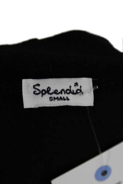 Splendid Womens Basic Sleeveless Tank Black Supima Cotton Modal Size S
