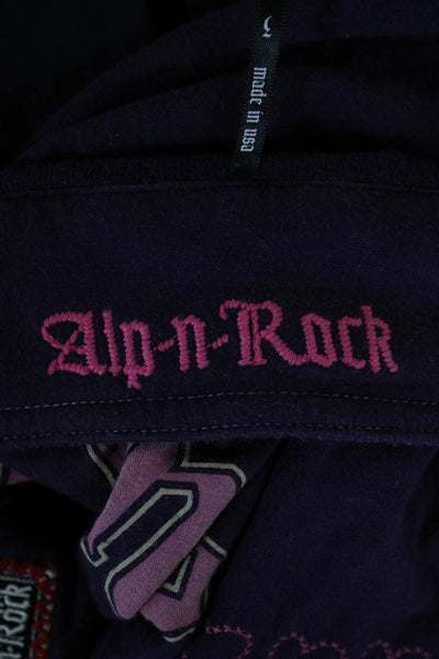 Alp N Rock Womens Collared Jersey Polo Purple Short Sleeve Size 3