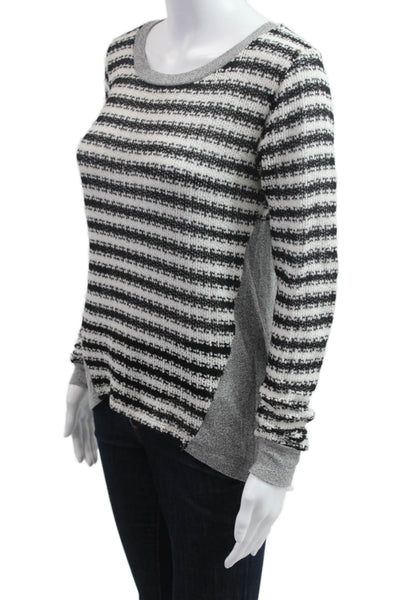 Vintage Havana Women Black Striped Pullover Sweater Longsleeve Size S