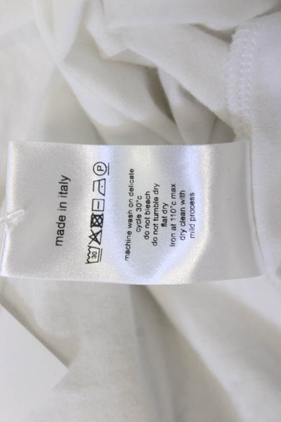 Aman Wear Grace Womens White Classic Long Sleeve Sweater Cotton Modal Size M