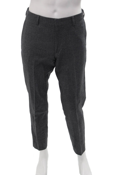 J Crew Mens Ankle Dress Pants Dark Gray Wool Size 32
