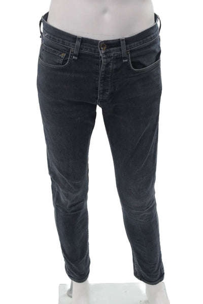 Rag & Bone Mens Skinny Tapered Dark Gray Jeans Button Fly Size 31