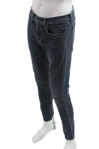 Rag & Bone Mens Skinny Tapered Dark Gray Jeans Button Fly Size 31