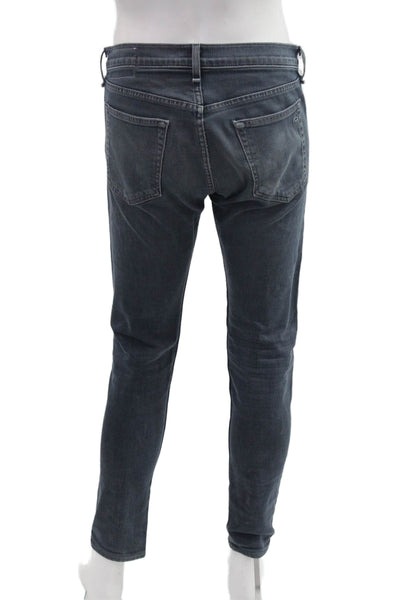 Rag & Bone Mens Skinny Tapered Dark Gray Jeans Button Fly Size 31
