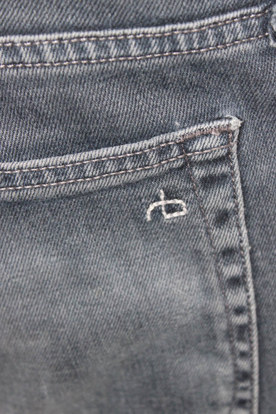 Rag & Bone Mens Skinny Tapered Dark Gray Jeans Button Fly Size 31