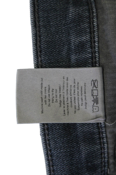 Rag & Bone Mens Skinny Tapered Dark Gray Jeans Button Fly Size 31