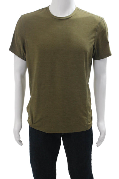 Ten Thousand Mens Army Solid Green T-Shirt Polyester Spandex Size M